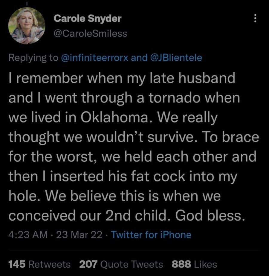 I've never seen someone end a tweet with god bless that needs more Jesus