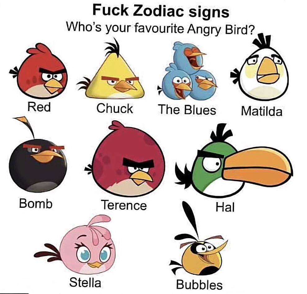 Who’s your favorite angry bird?