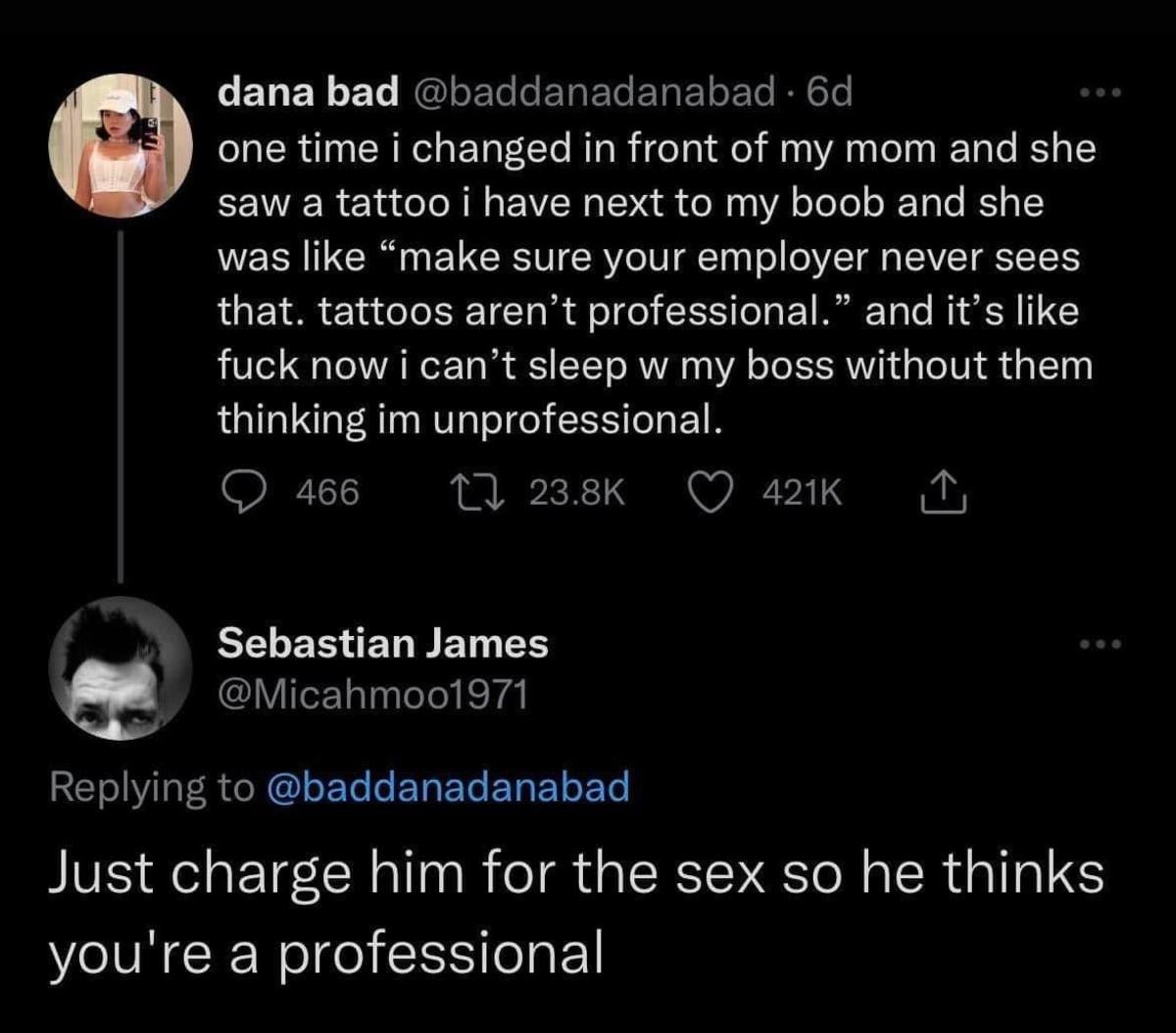 her boss pays her in raises