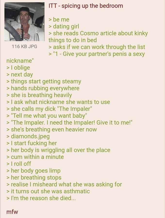 Anon tries something new in the bedroom