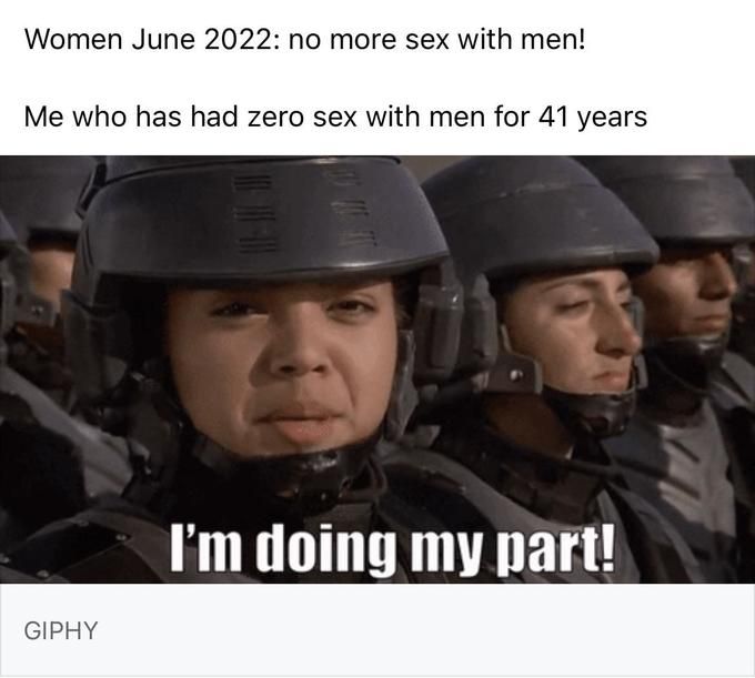 I'm doing my part. (femboys don't count, right?)