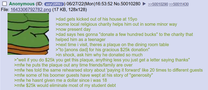 Anon has a generous father