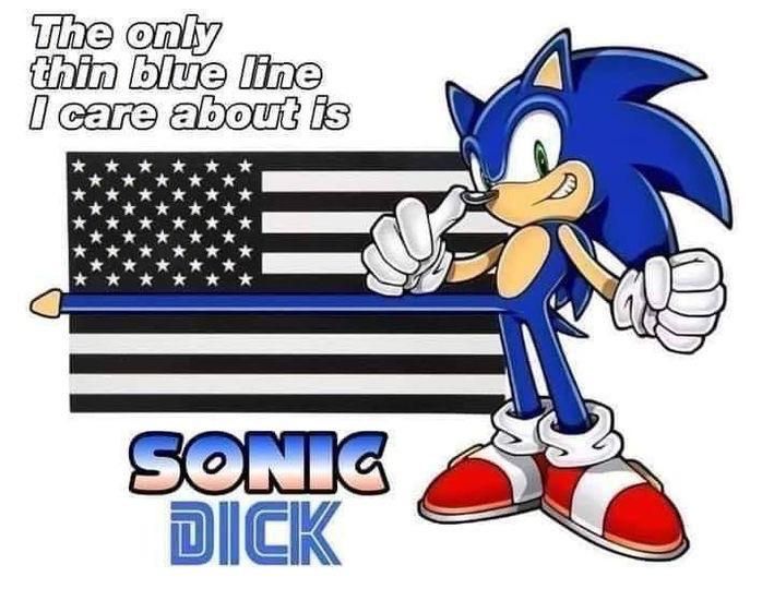 sonic cares about his own dick