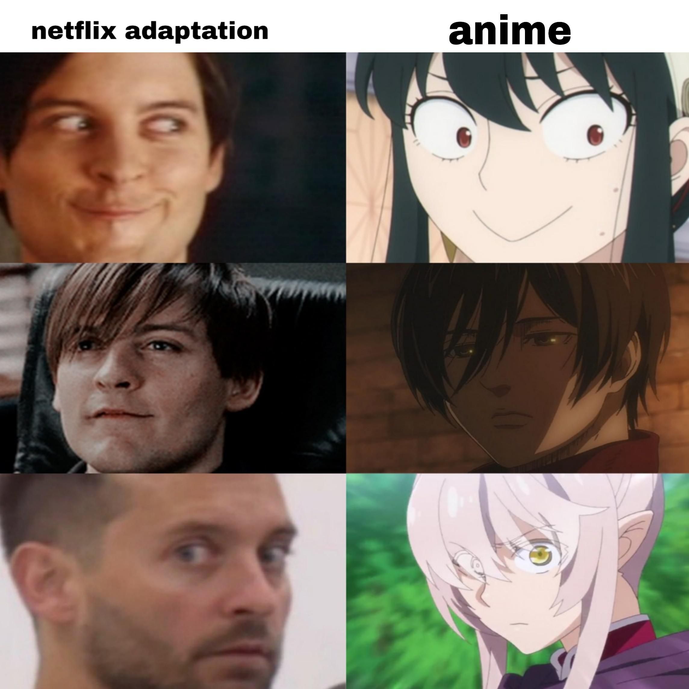 Tobey maguire is an anime girl