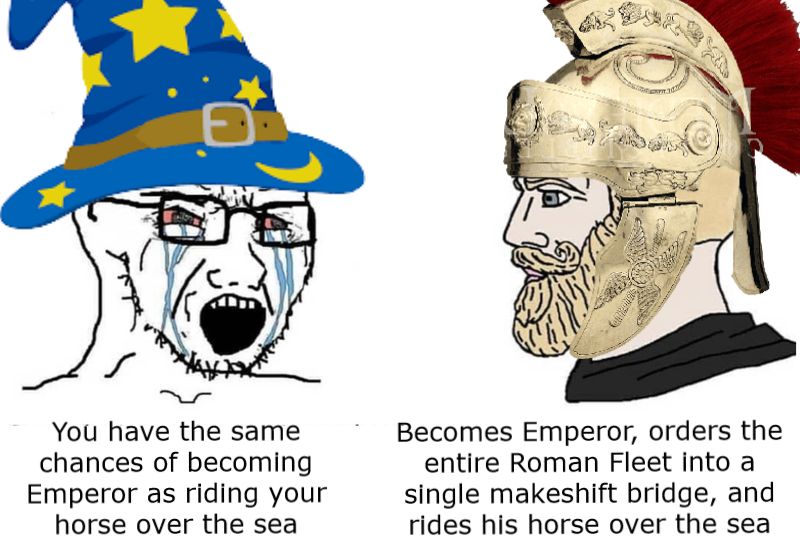Funny Prophesy Magic Man vs. Emperor Caligula, circa 37 AD.