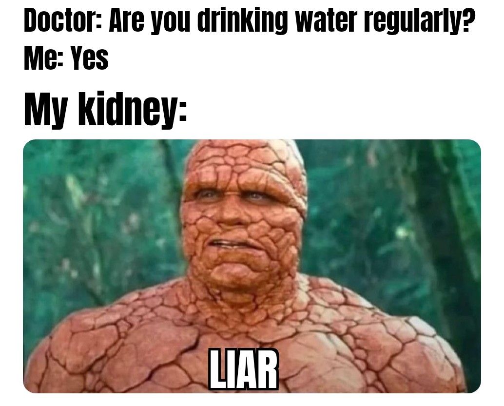 Drink water regularly