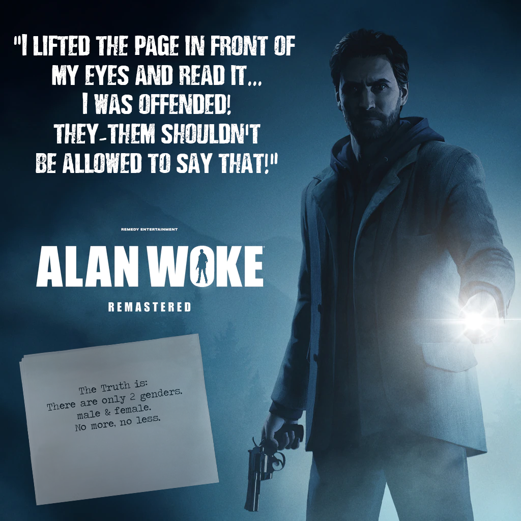 Alan Wake becomes Woke