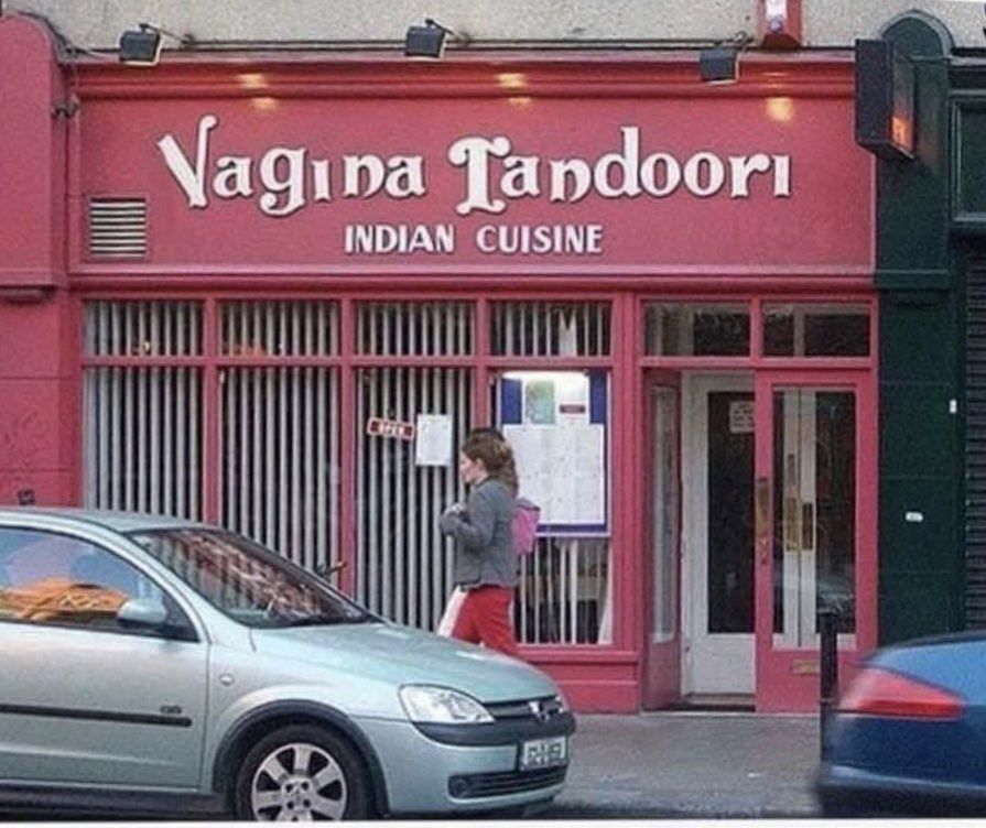 Apparently the actual name of the restaurant is Nagina Tandoori, but part of the N fell off...