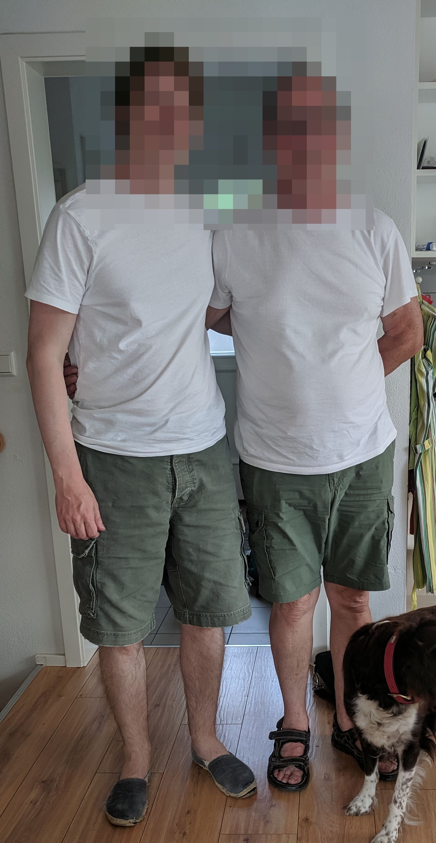 Since we're talking cargo shorts, here's a picture of my dad and me . We did not plan this.