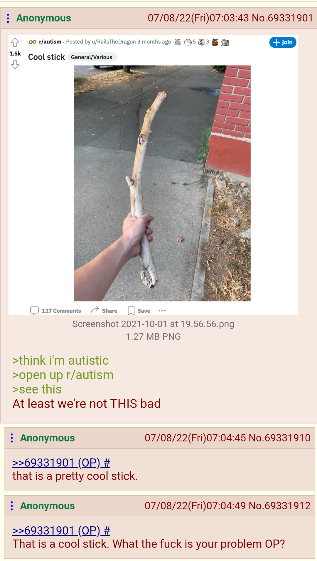 anon doesn't appreciate cool sticks