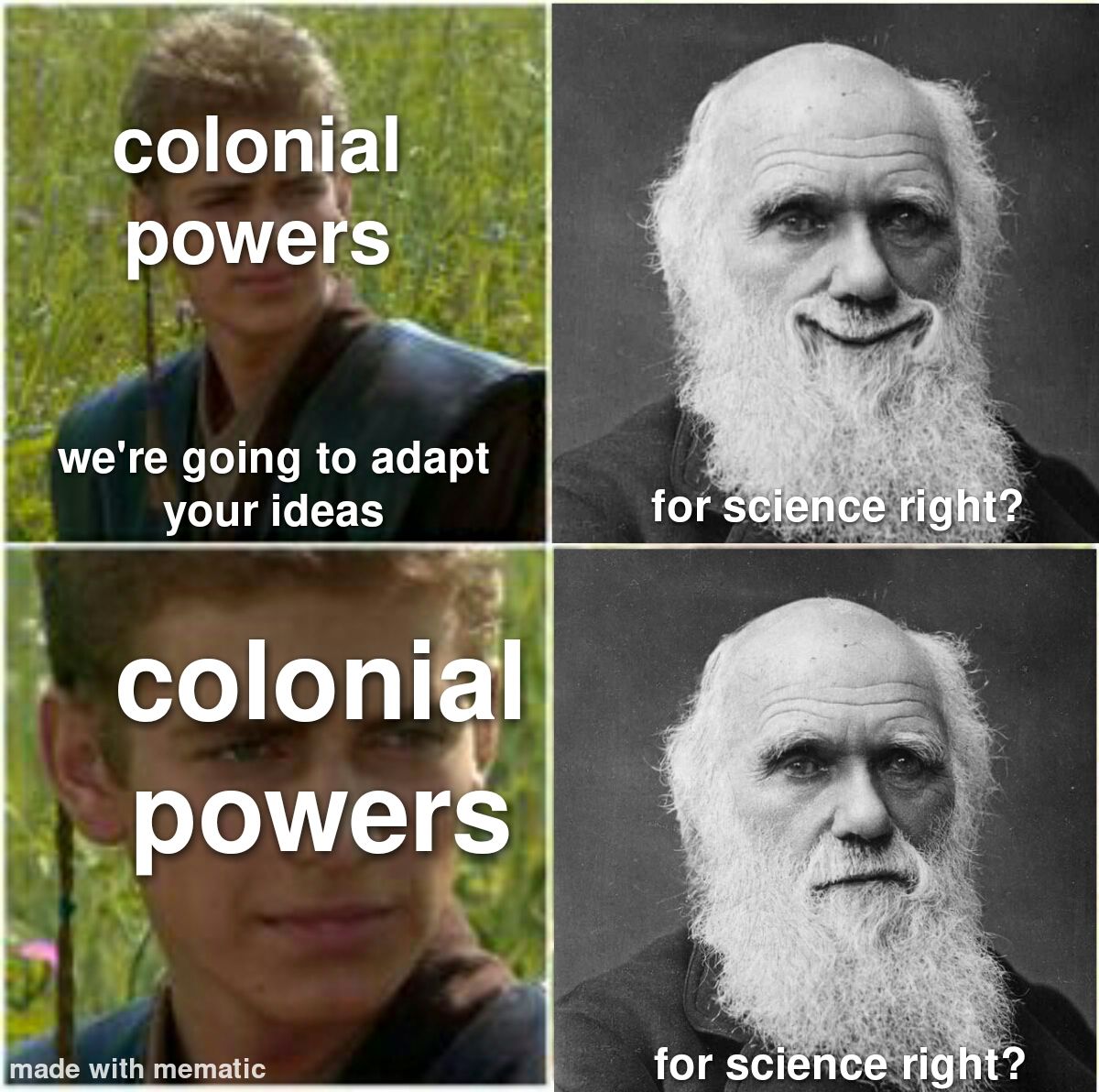 I'm sorry darwin but I don't think they'll do it for science