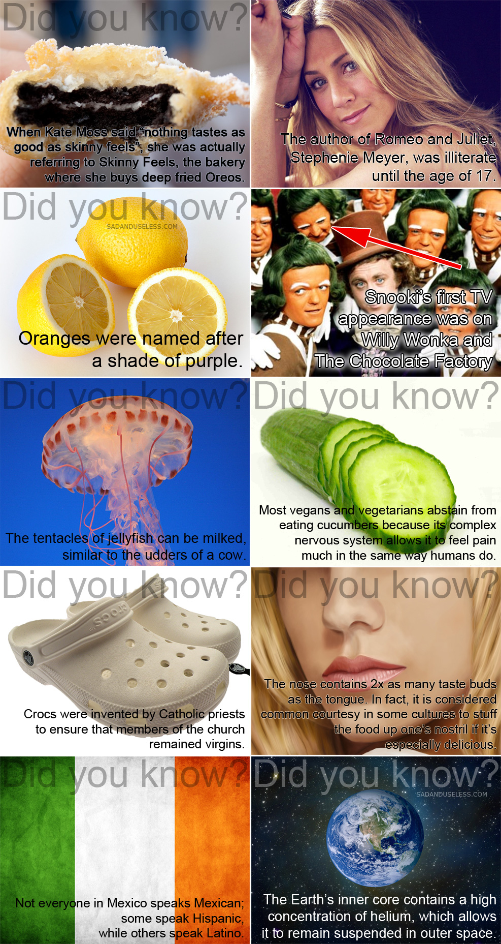 The more you know...