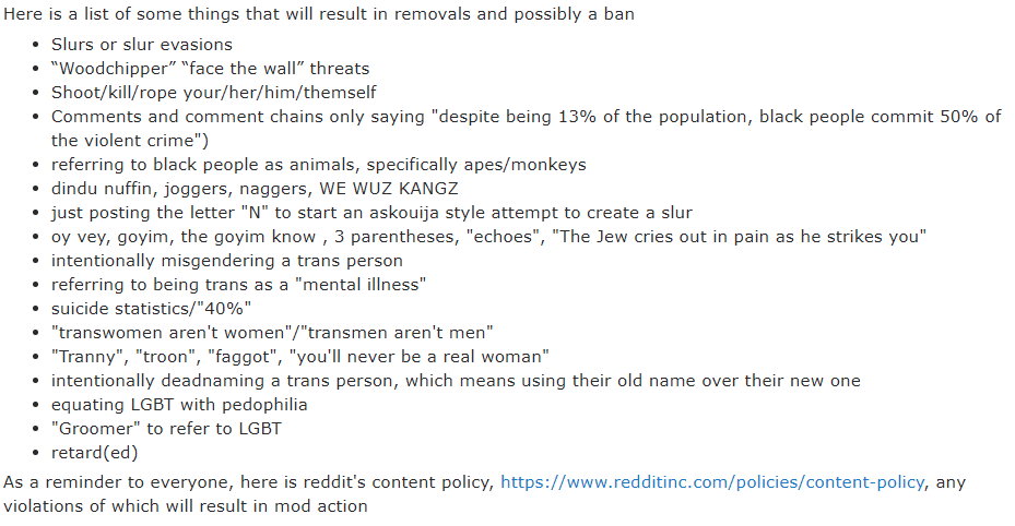 This would be HL rules if we still had active admins. Discuss.