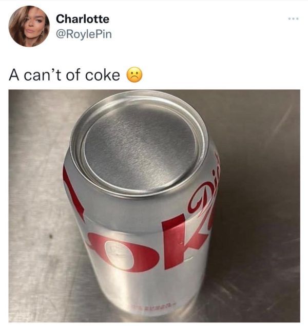 And a Diet coke