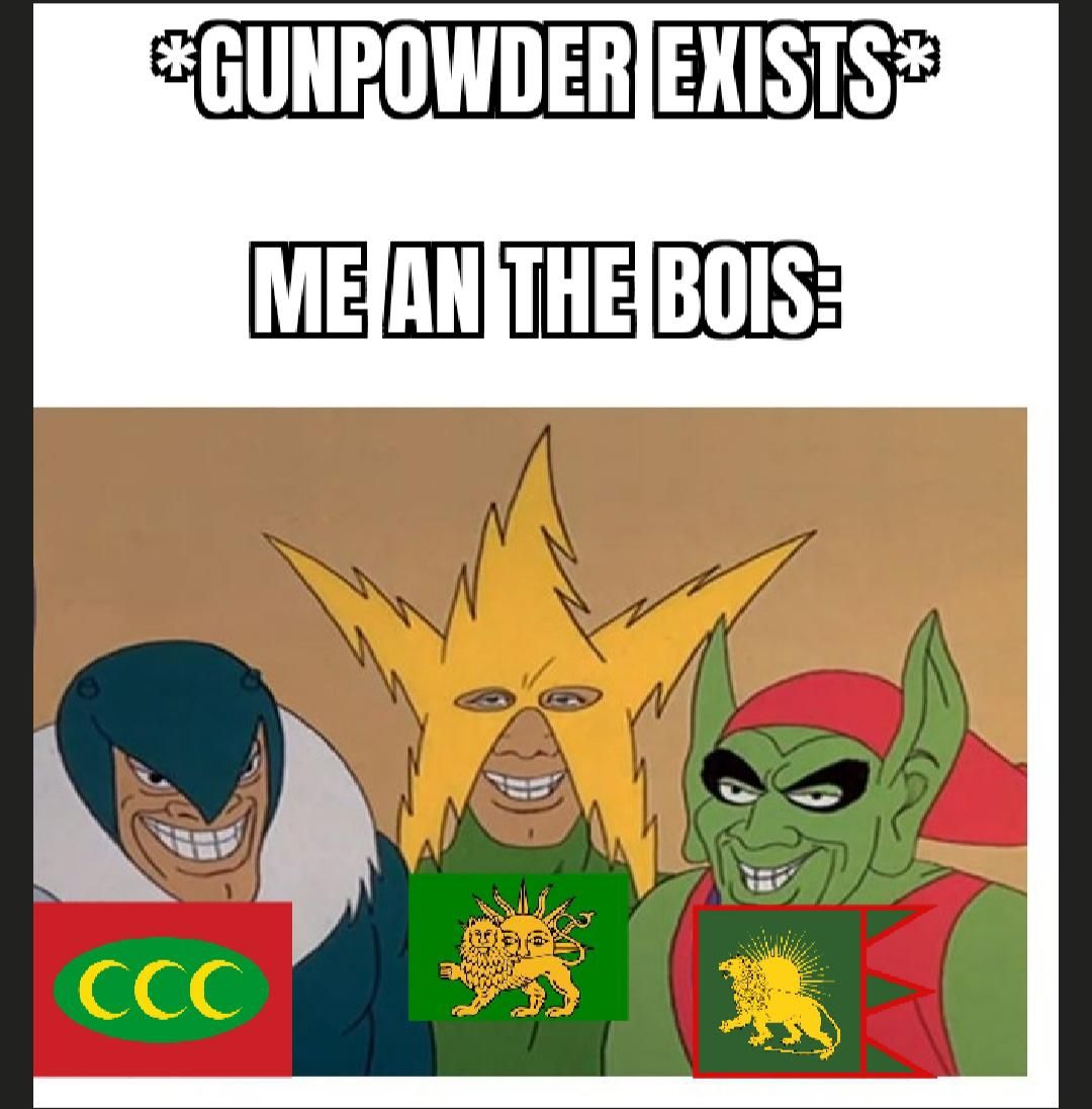 gunpowder empires be like: ha ha blackpowder goes BOOM
