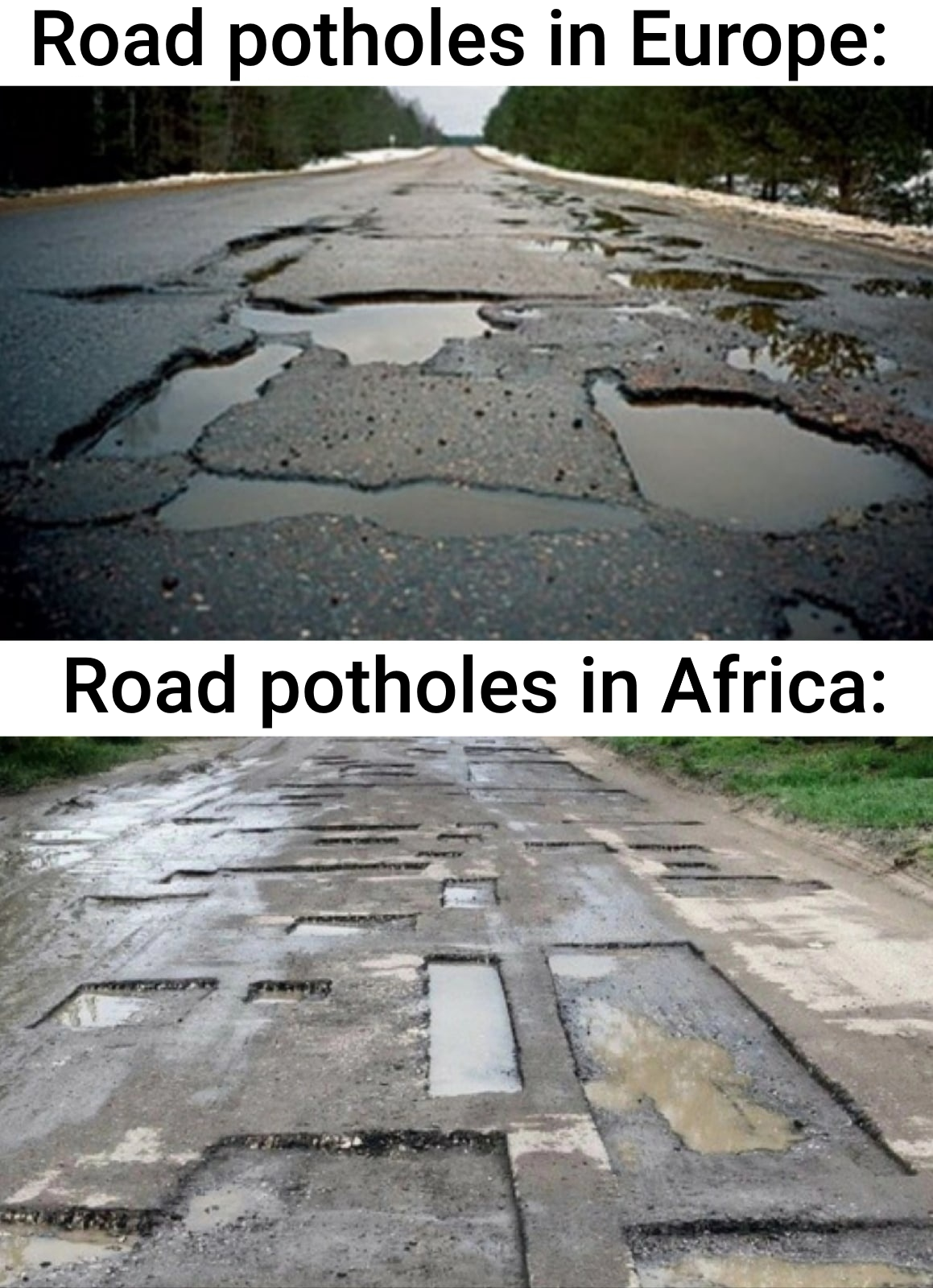 Wait, are there roads in Africa at all?