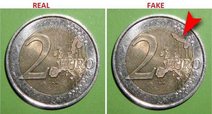 How to easily identify counterfeit 2€