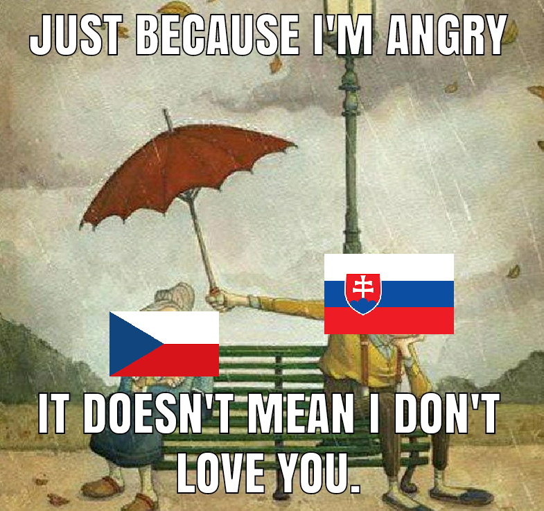 If only eastern slavs could get along after dissolution as well as western slavs did.