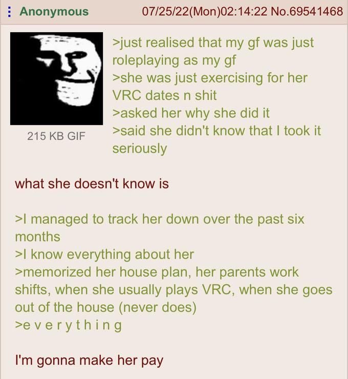 Roleplay as her psycho stalker