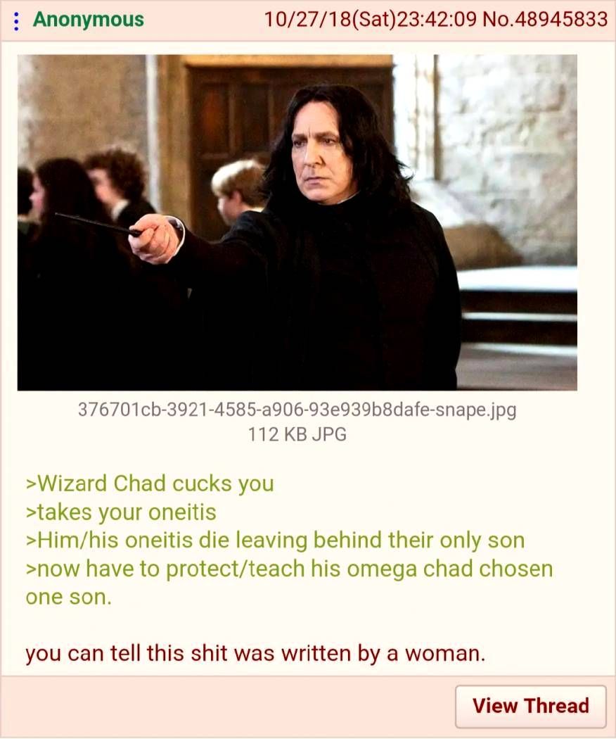 Women who love Snape for being a nice guy end up with not Snape.