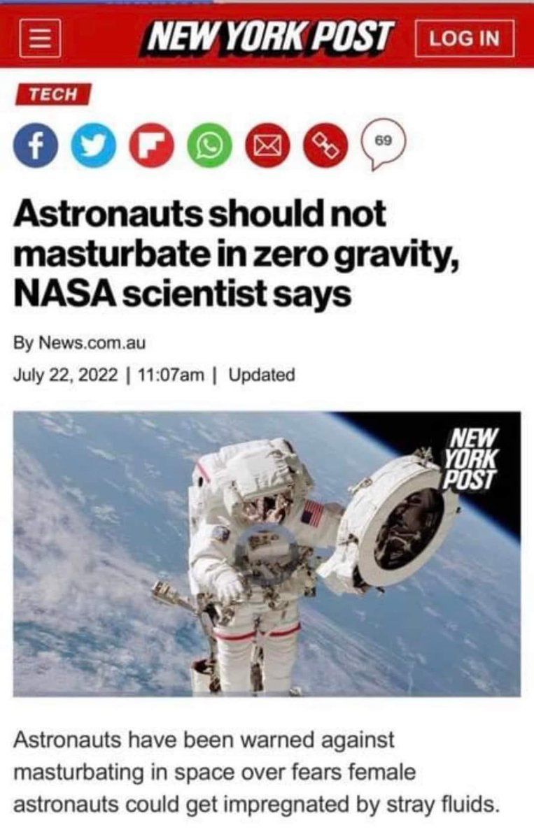 What about female astronauts and their juices?