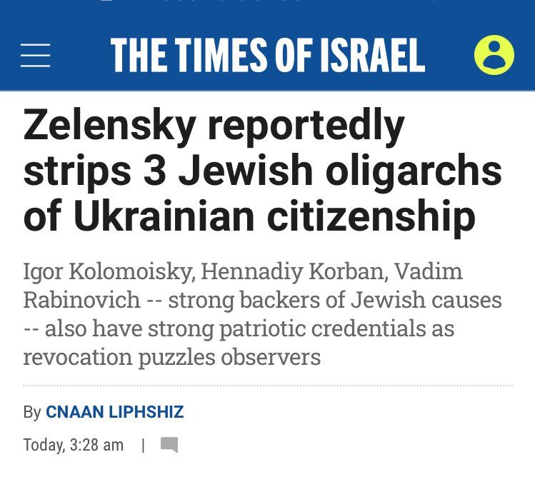 But when I call them Jewish oligarchs, I instantly turn into anti-semite