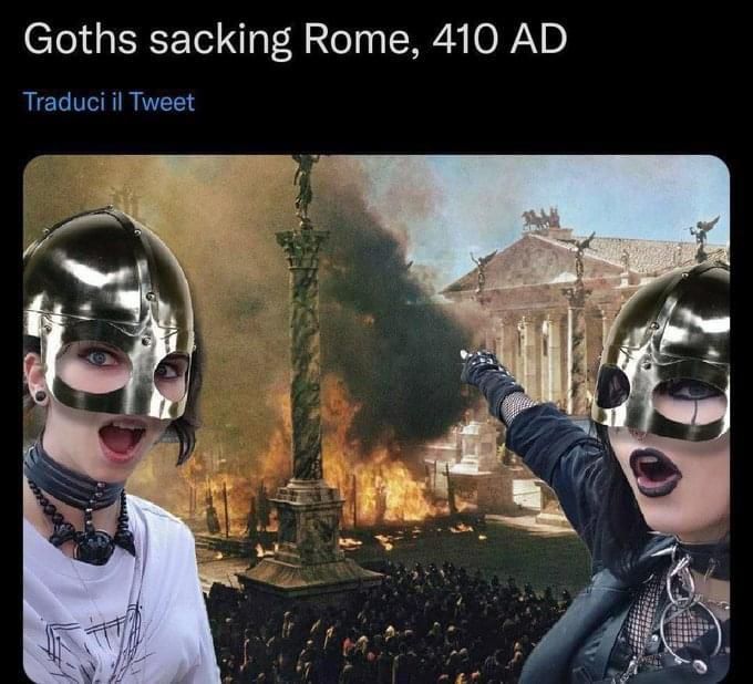 Goths sacking Rome, 410 AD