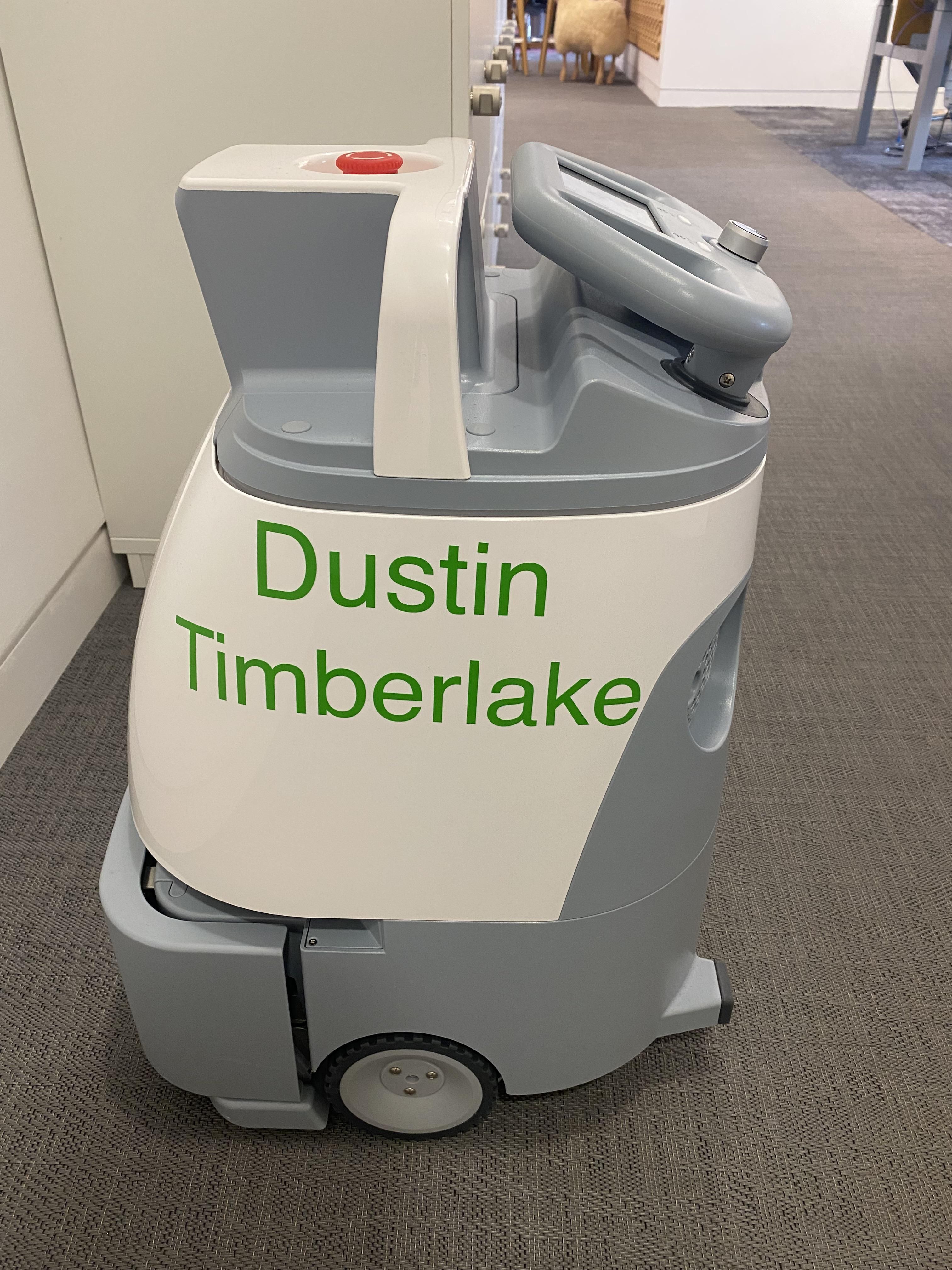 Automated robot sweeper in our office….