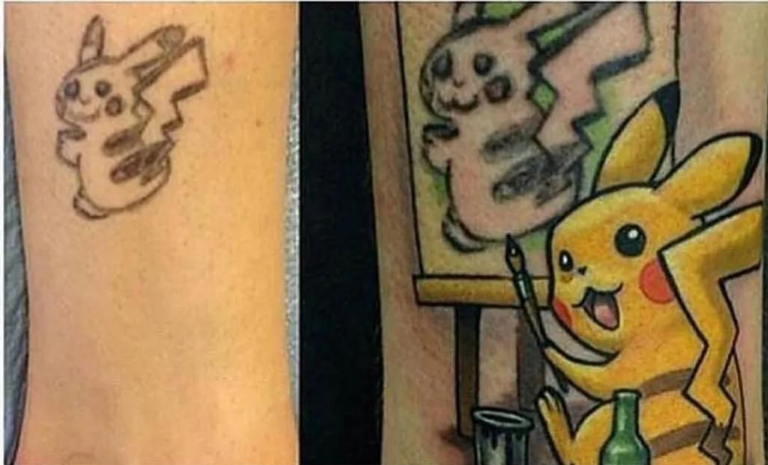 this is the most perfect tattoo cover up. Pure art. I can't :')