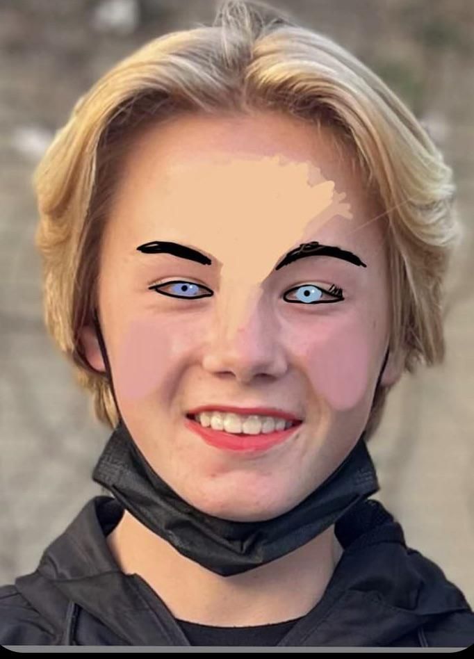 My daughter offered to use her newly acquired photo editing skillz and smooth out her brother's acne on the picture he was sending in for his new high school.
