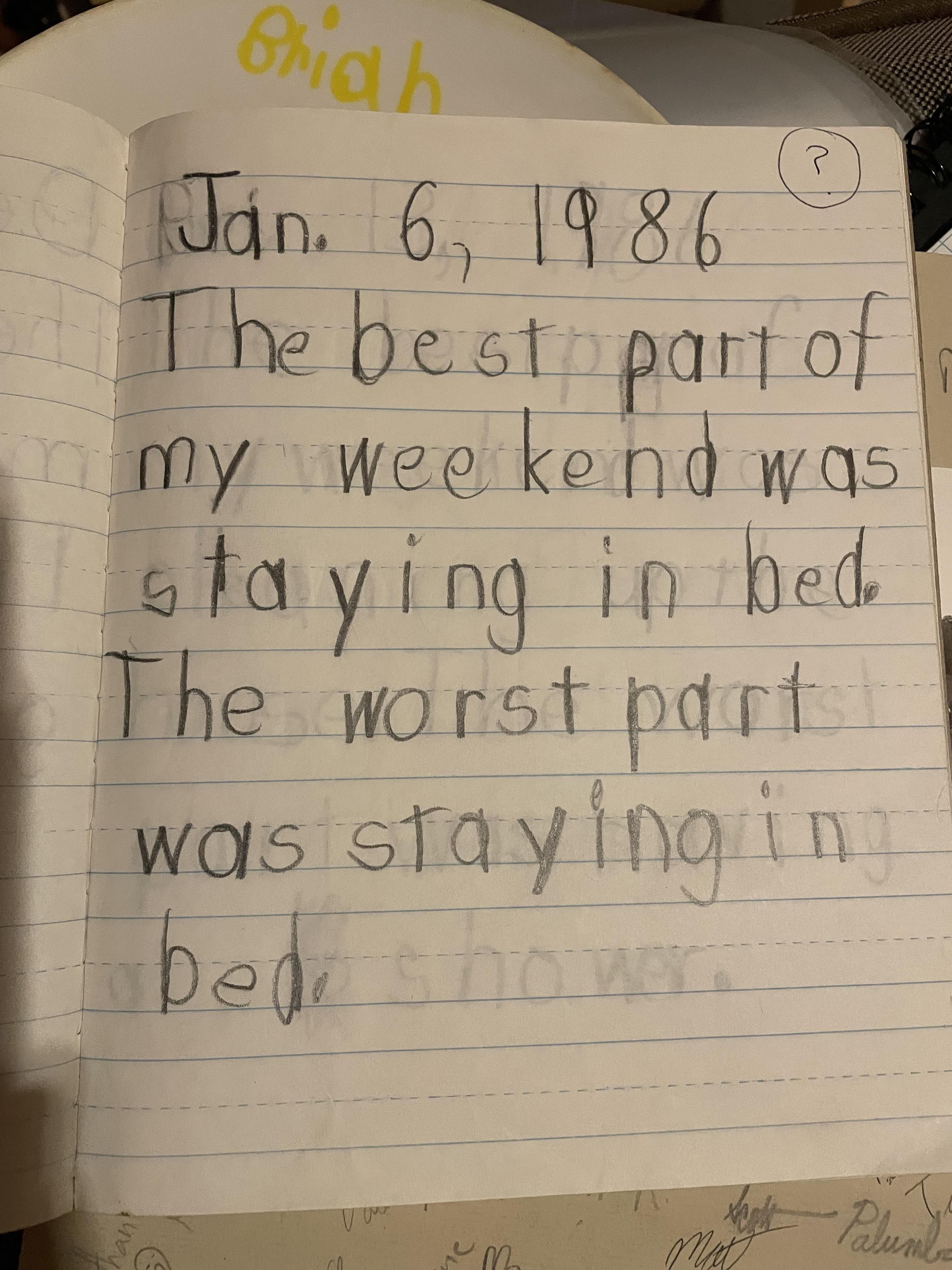 I think I peaked philosophically at age 6.