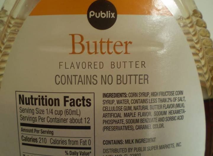 Butter, Flavored Butter (contains no butter)