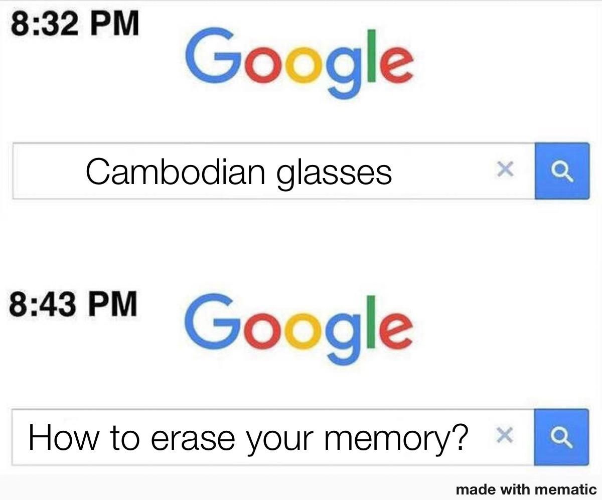 I just wanted to buy glasses from Cambodia.