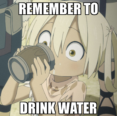 A reminder to stay hydrated to this hot summer