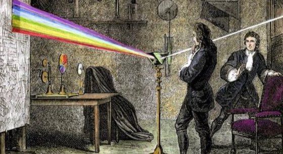 Isaac Newton discovering Pink Floyd