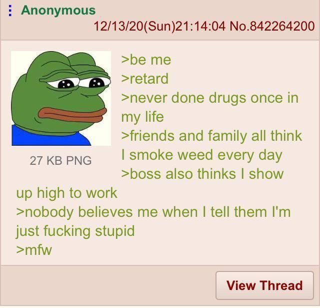 So does he feel drugged all the time then?