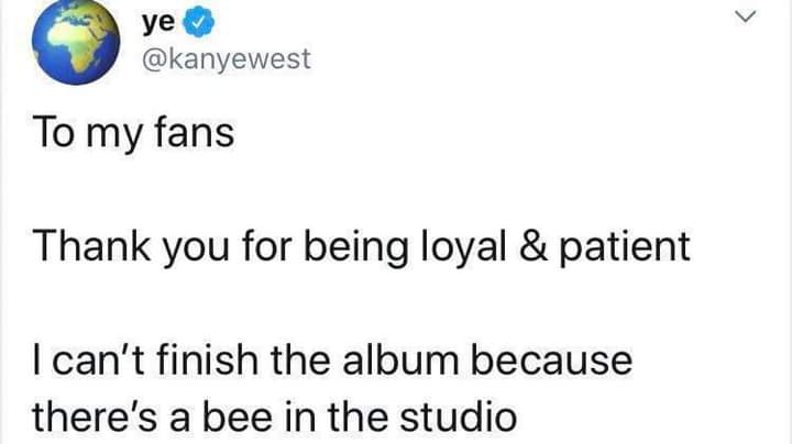 thank you Kanye, very cool