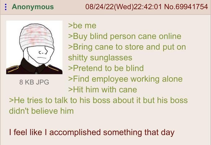 At least he feels that way