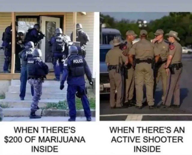 What is the ratio of drugs to actual danger necessary to deter cops?
