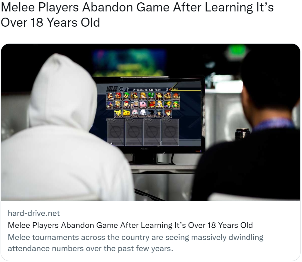 They're now playing "The next Melee" smash clone until completely ditching it 1 week later