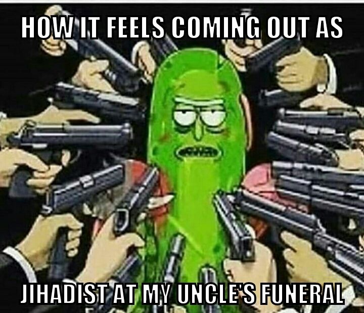 How it feels like coming out as a pickle at the handgun fair