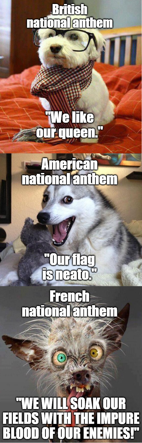 There are different approaches to a national anthem