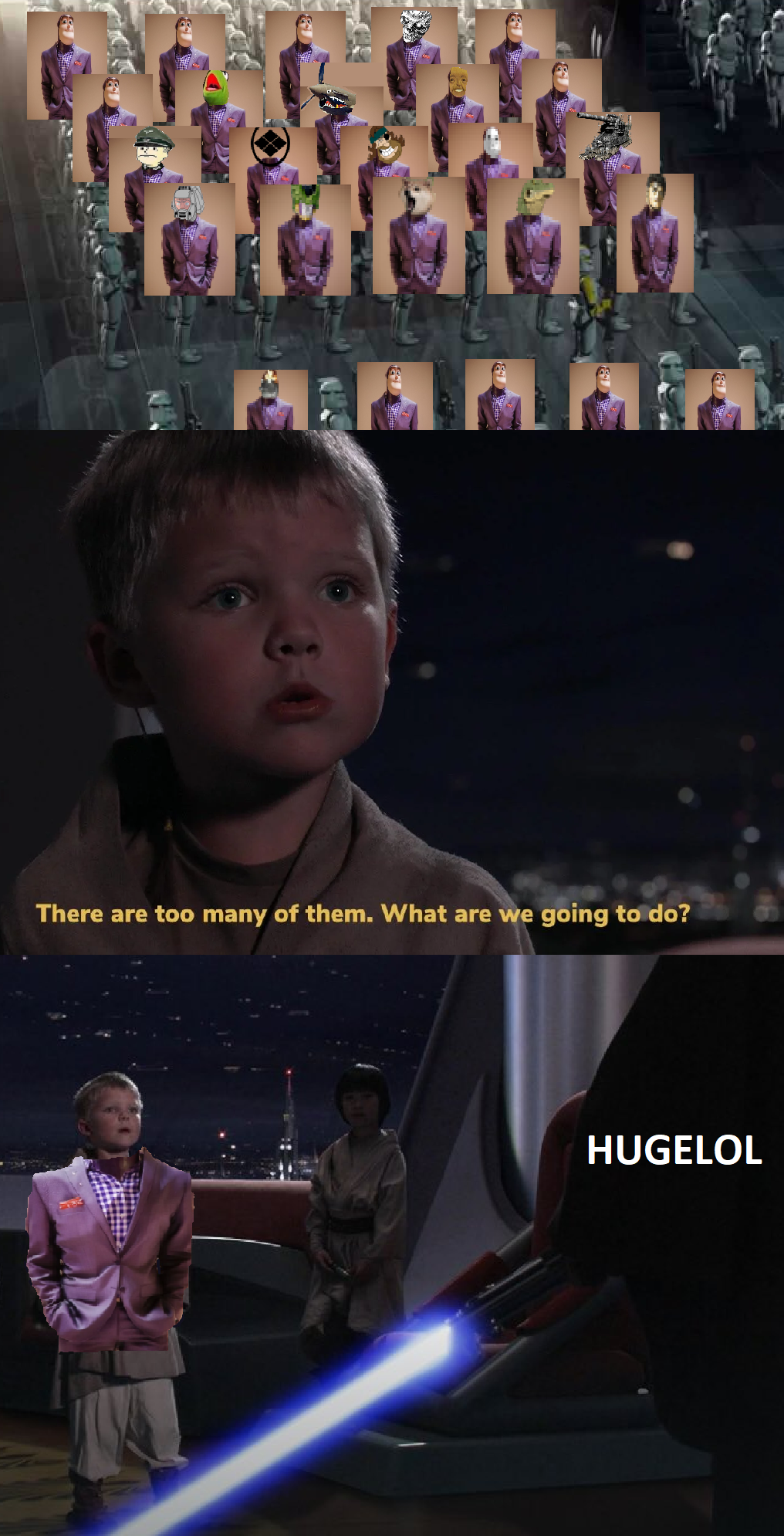 I saw him.... Dressing younglings.