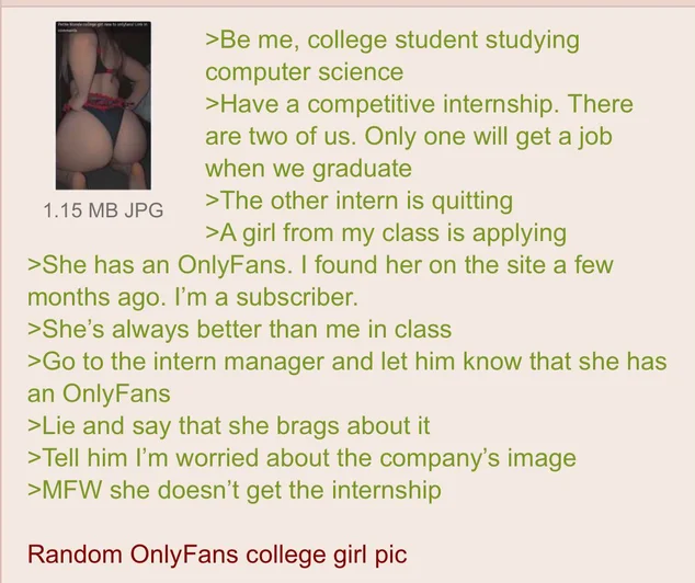 She doesn't need the job, right?