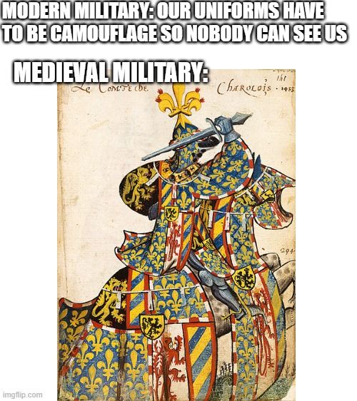 medieval mf's don't give a shit about hiding