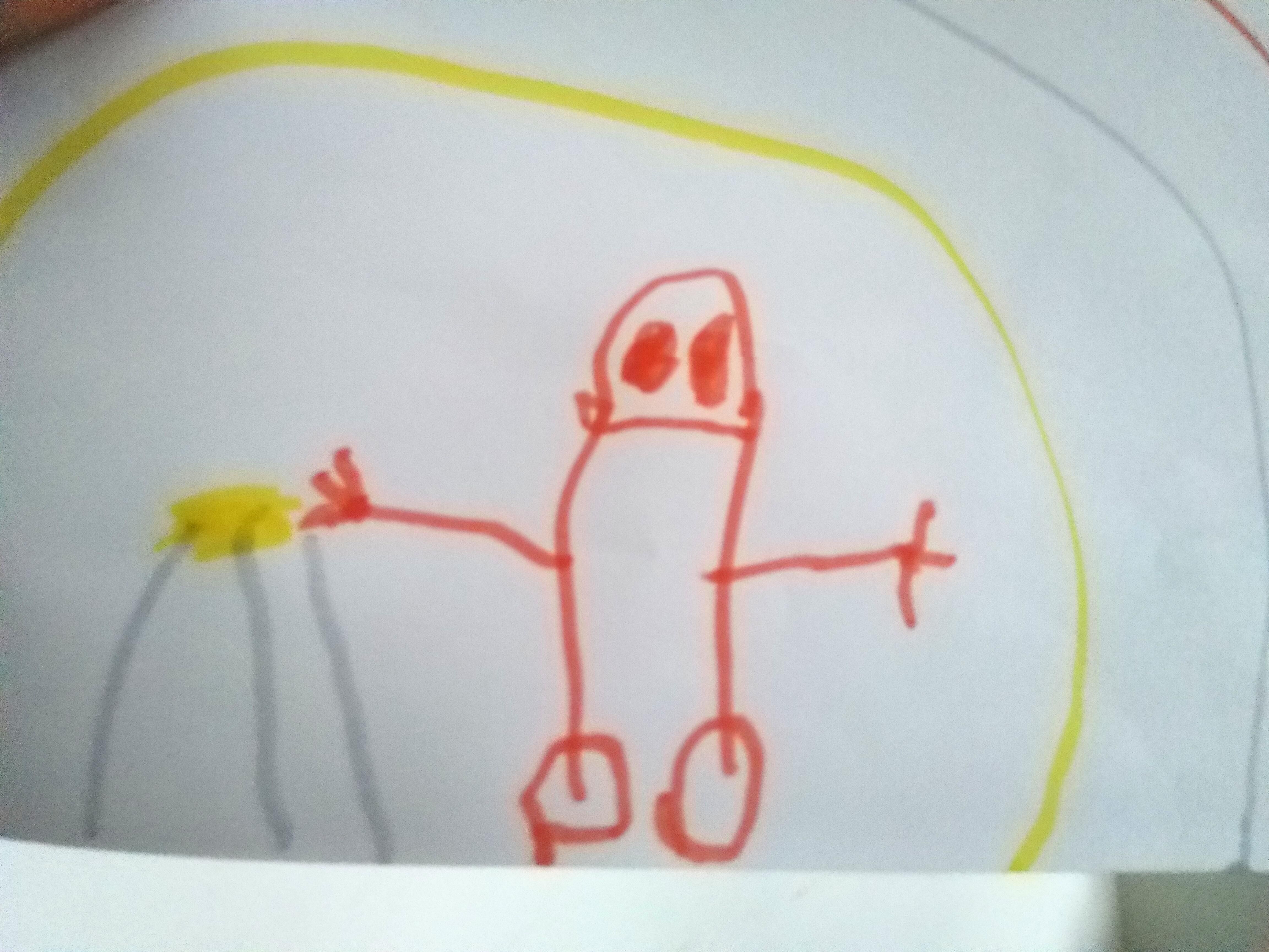 My 5 year old sons picture of me :/