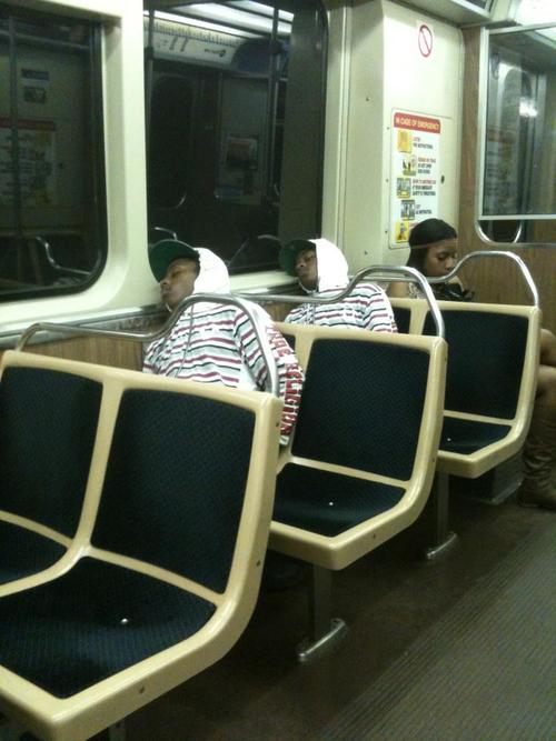 Twins on the train