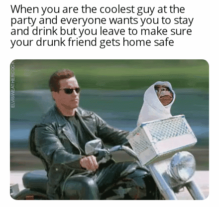 Don't drink and drive my friends. There is nothing "cool" about it.
