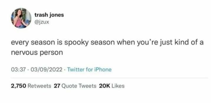 The weak men are creating spooky seasons again smh