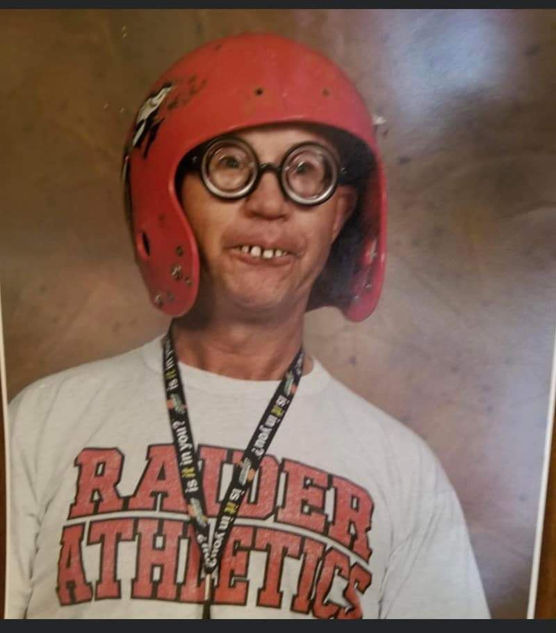 My highschool coach is a legend. Actual year book photo.